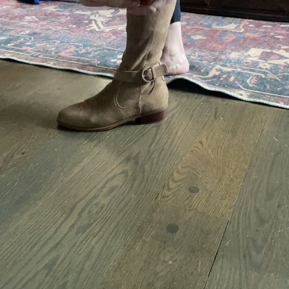 Suede over the knee boots. Worn once - Picture 3 of 5